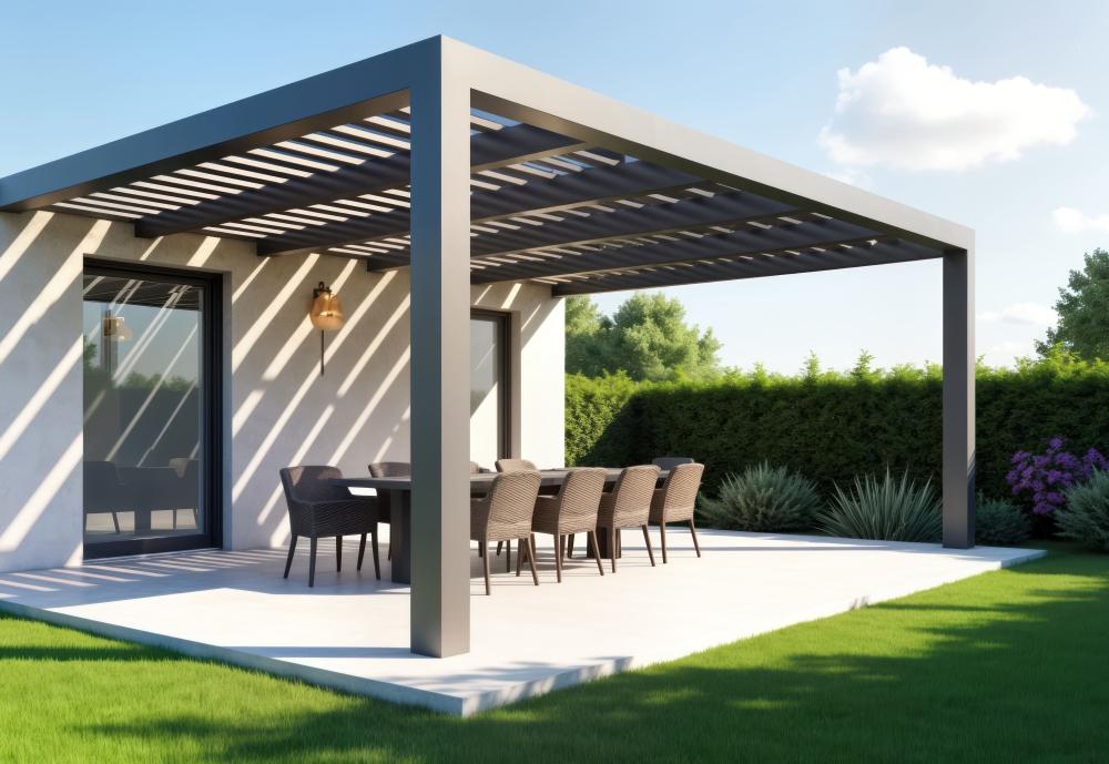 Exemple de réalisaton de Pergolas - Aménagements extérieurs & menuiseries amenagement-exterieur-pergola-gamme-menuiserie-mauris-bois